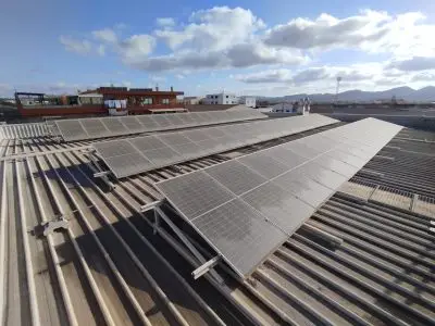 Dirty solar panel before cleaning