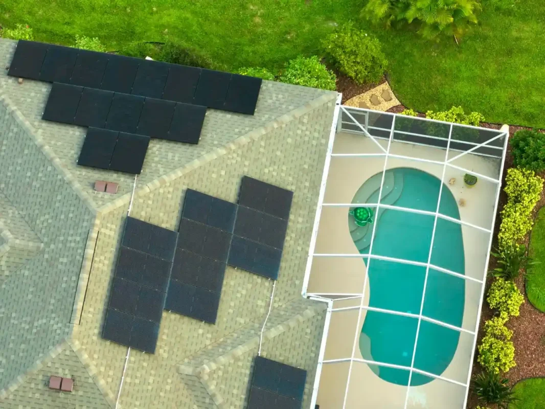 Solar panels for swimming pools