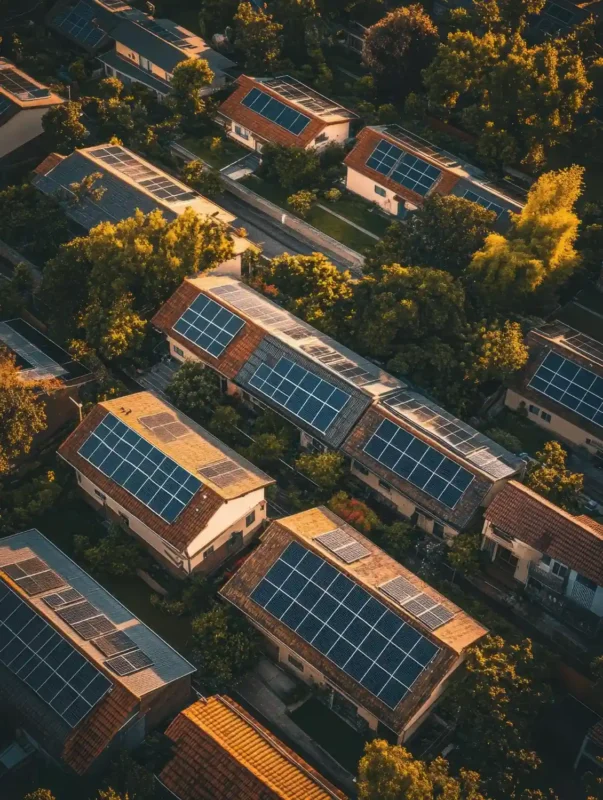 Installation community solar panels
